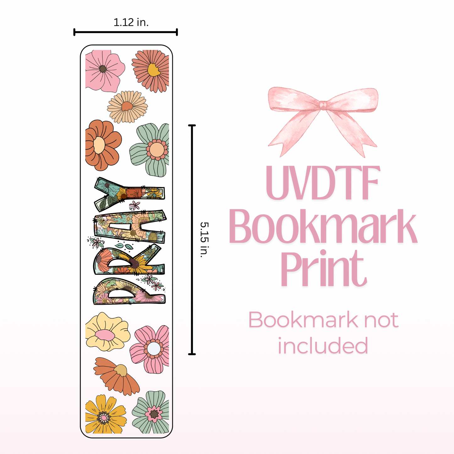 Pray Flower Double Sided Bookmark