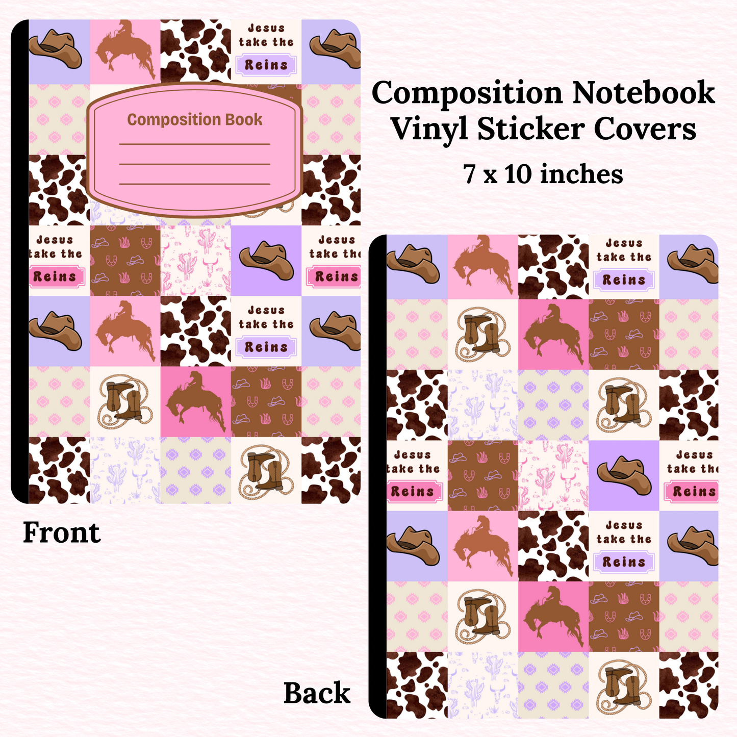 Jesus Take the Reins Composition Notebook Vinyl Cover