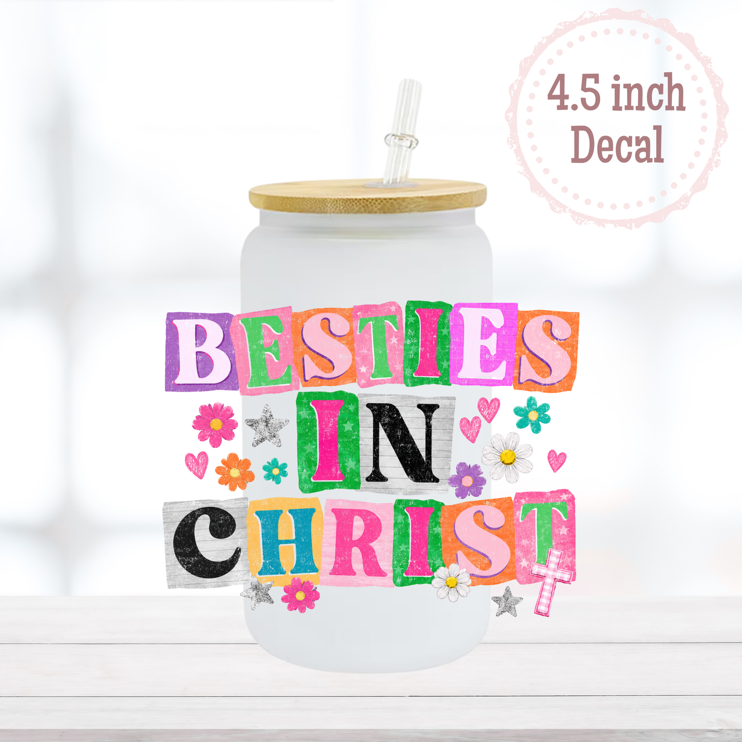 Besties in Christ UVDTF Decal