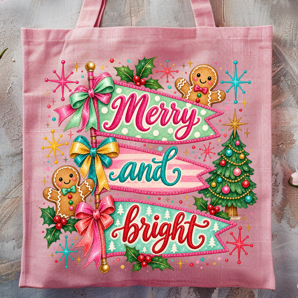 Merry & Bright DTF Print