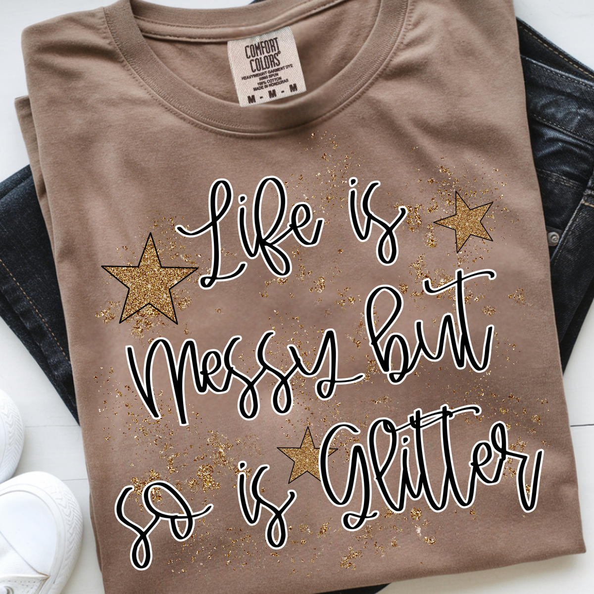 Messy Glitter DTF Transfer