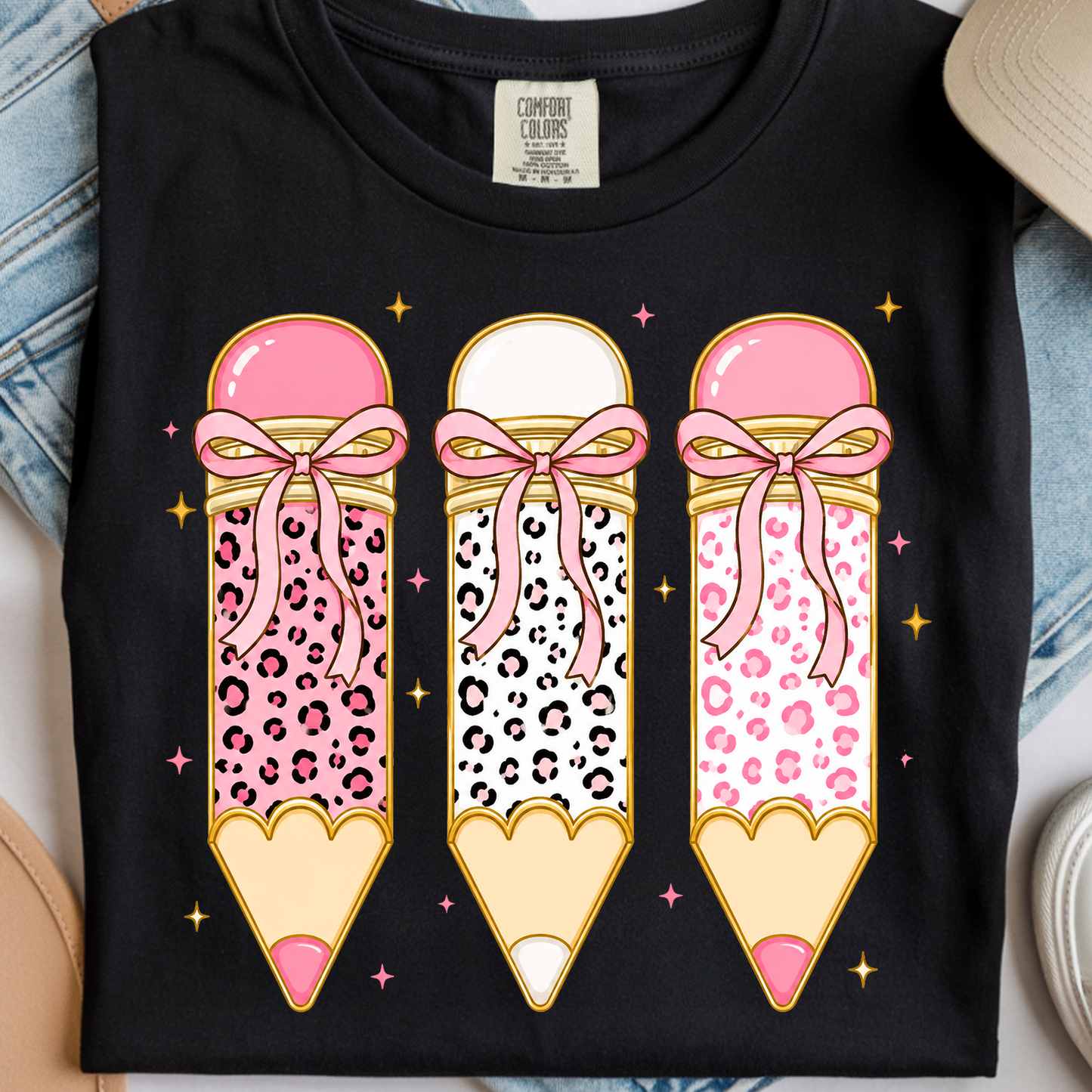 Pink Pencils DTF Print