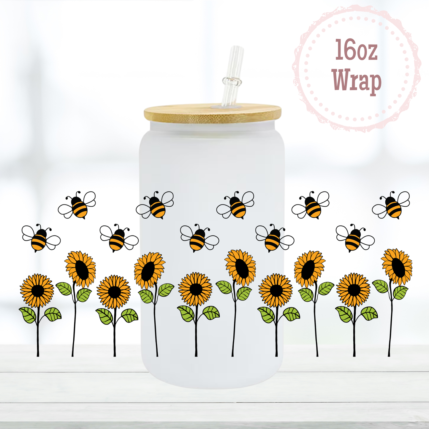 Bees 16oz UVDTF Cup Wrap