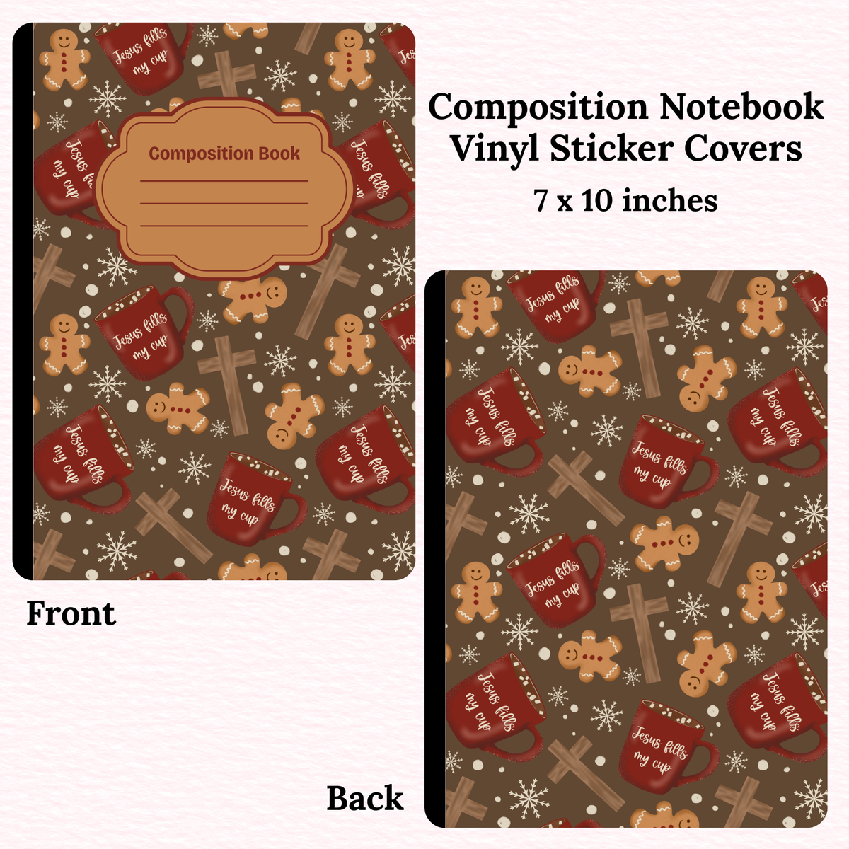 Jesus Fills my Cup Composition Notebook Vinyl Cover