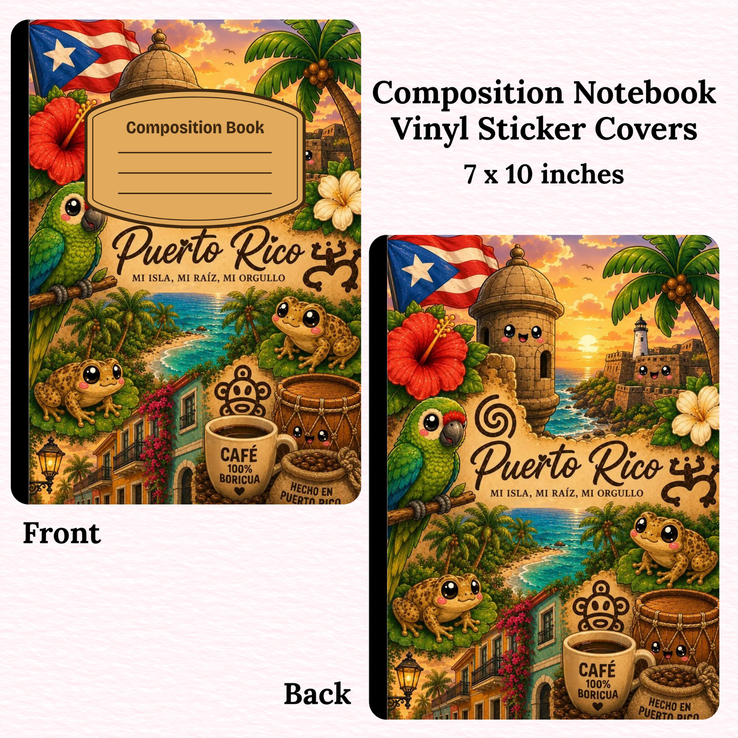 Puerto Rico Composition Notebook Vinyl Cover