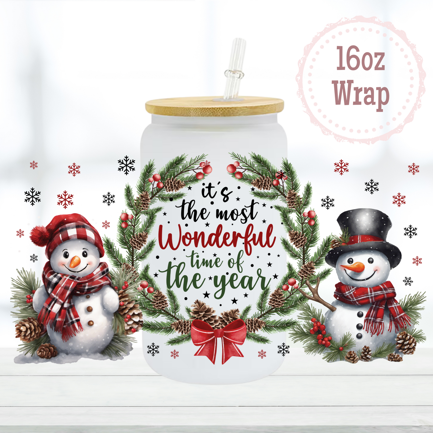 Most Wonderful Time 16oz UVDTF Cup Wrap