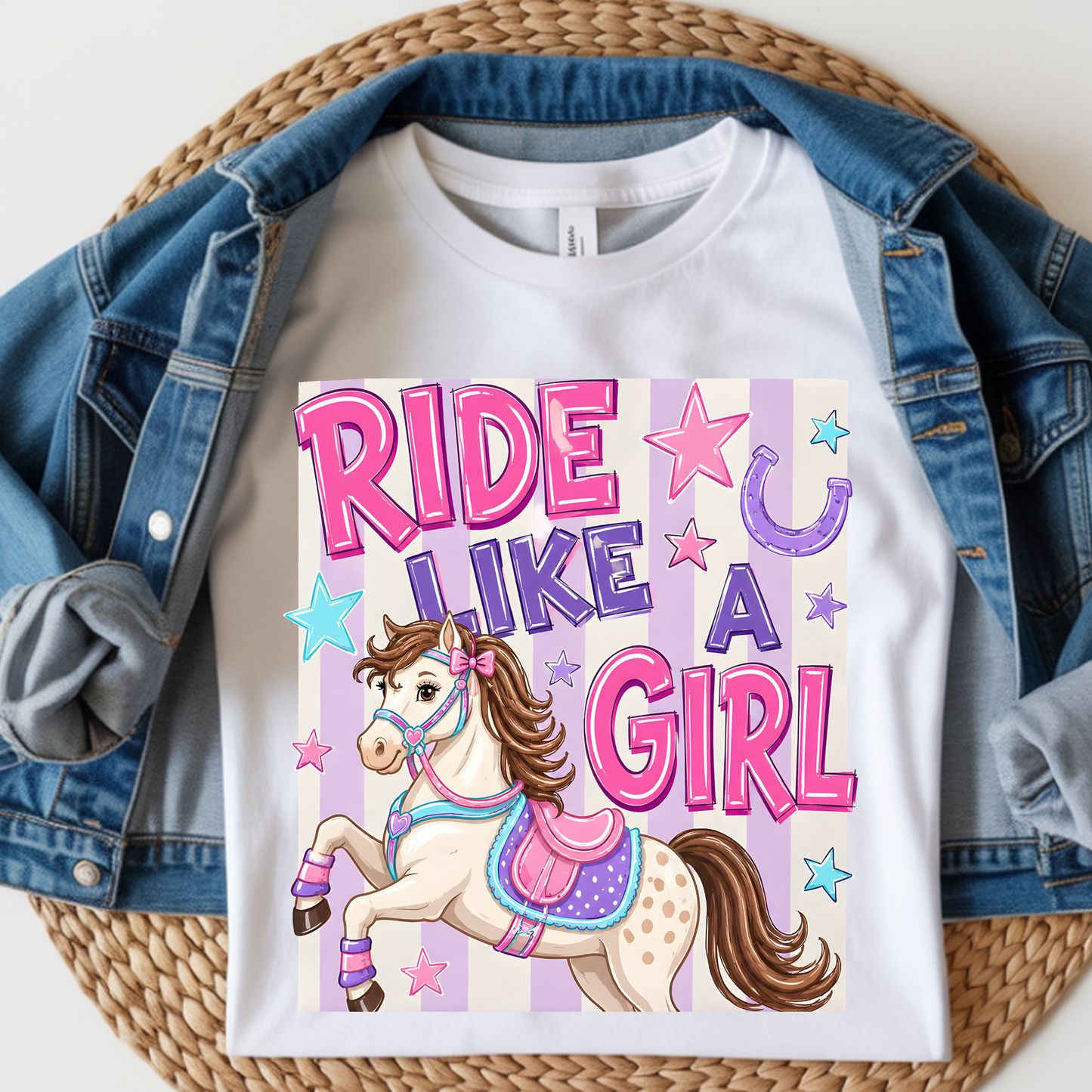 Ride Like a Girl Kids DTF Print