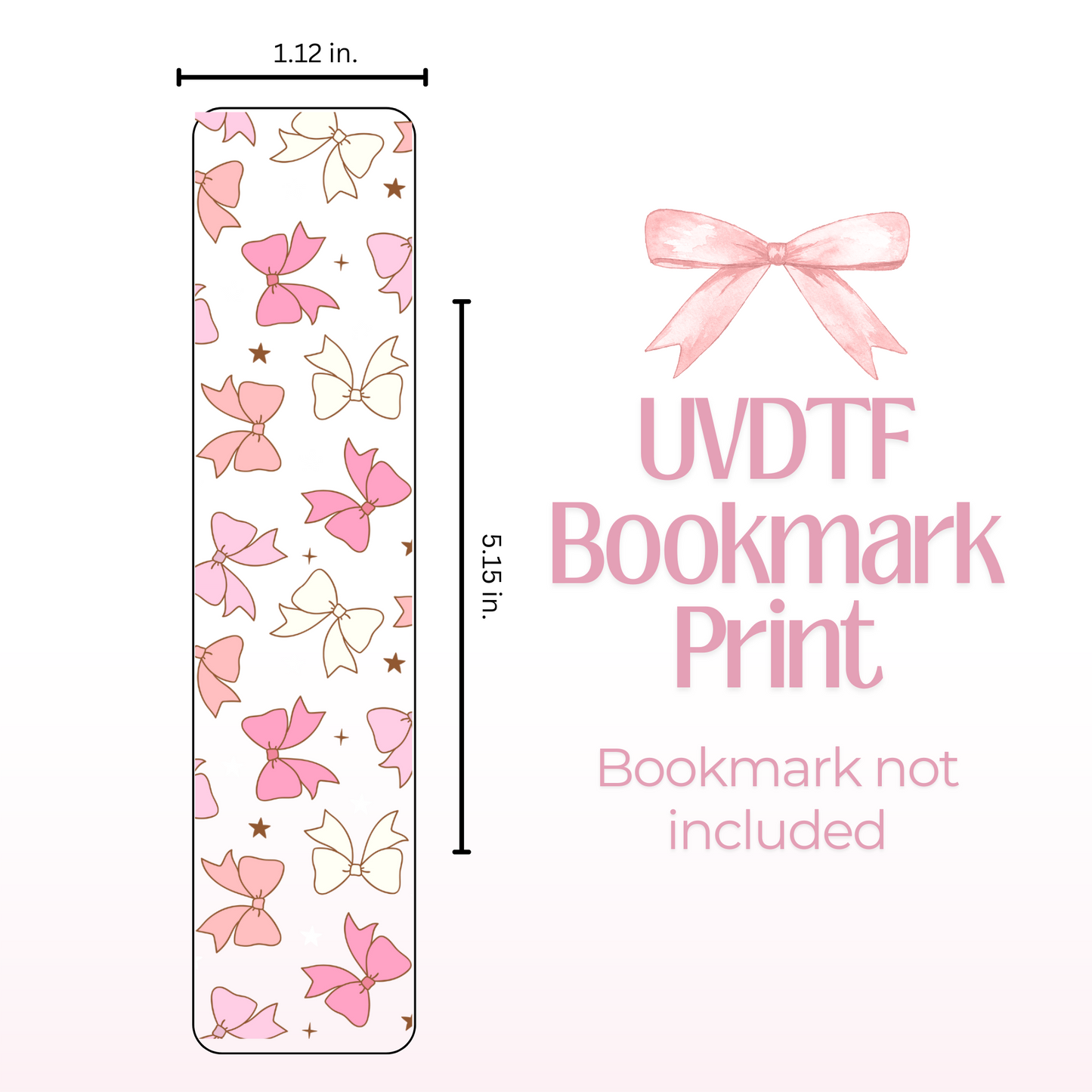 Bows Double Sided Bookmark