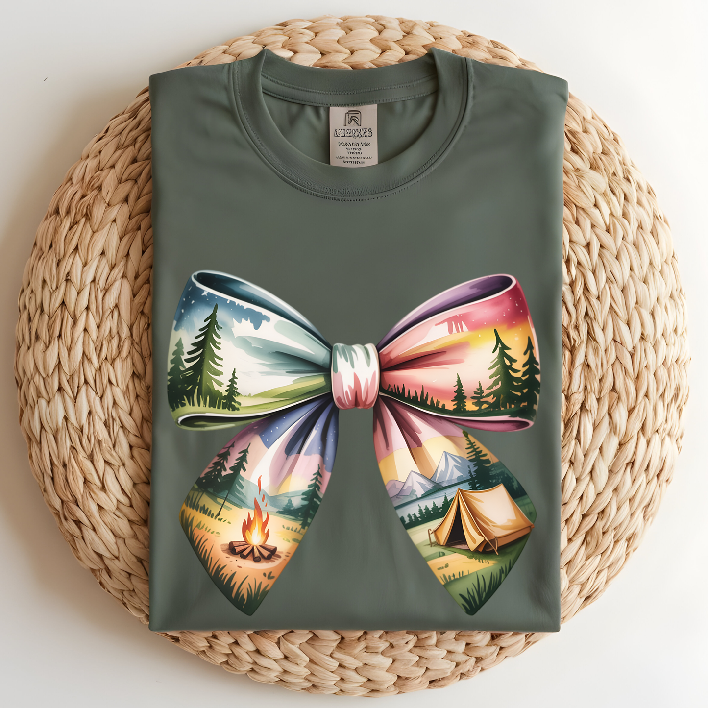 Camping Bow DTF Print