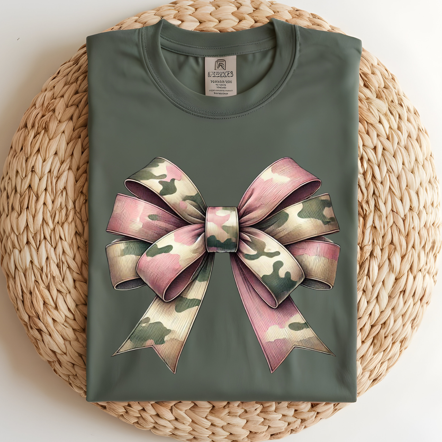 Camo Bow DTF Print