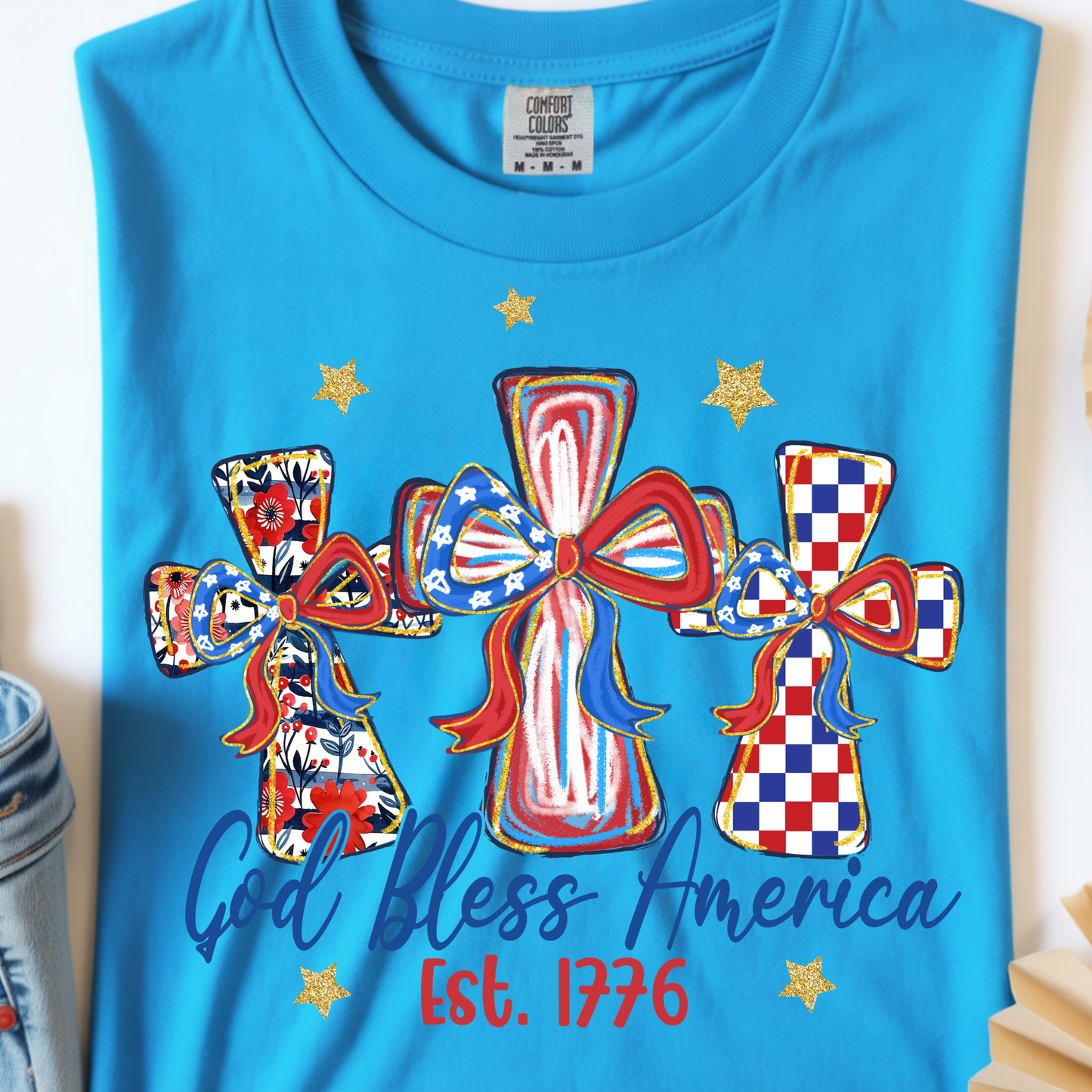 God Bless America DTF Print