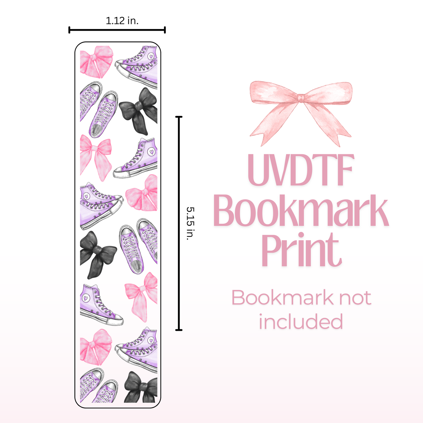 Purple Shoes Double Sided Bookmark