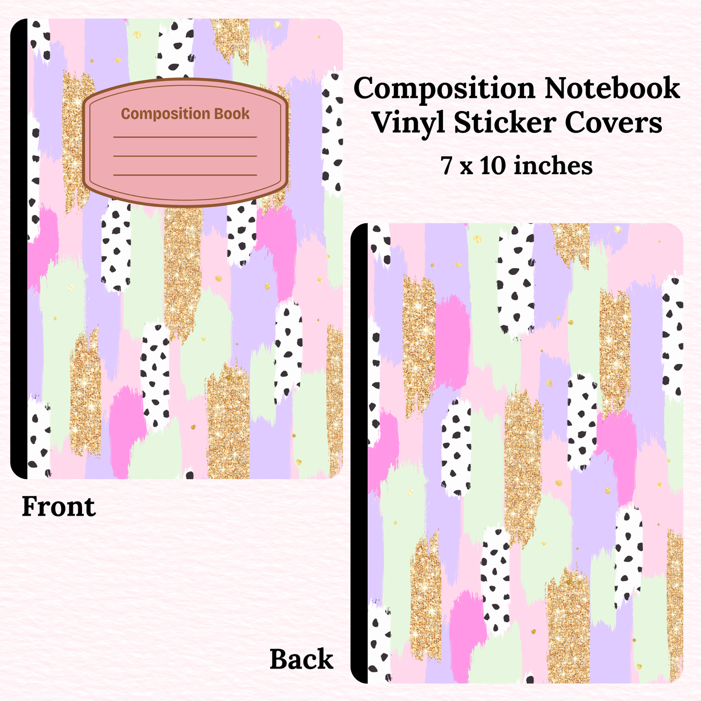 Brushstrokes Composition Notebook Vinyl Cover