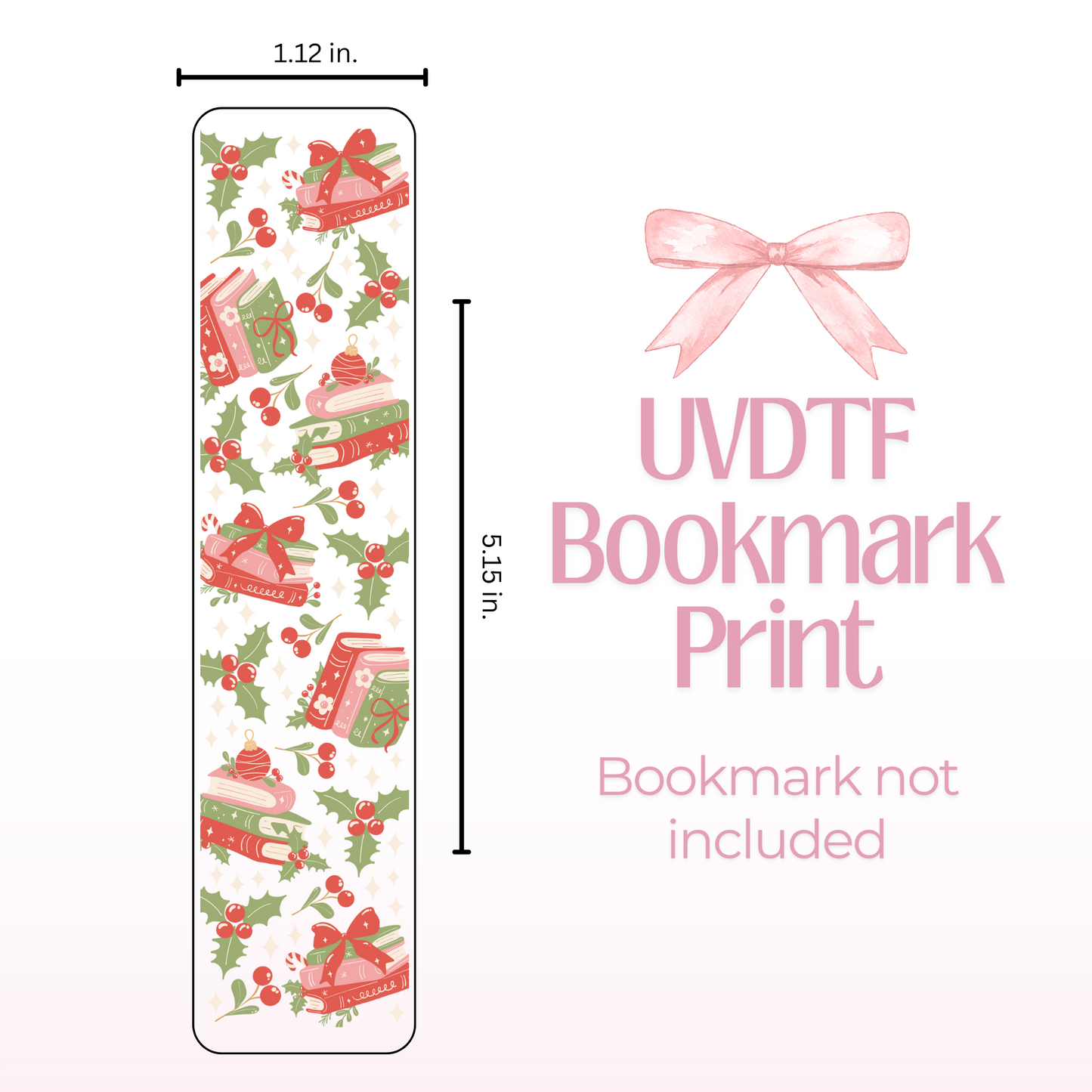 Christmas Books Double Sided Bookmark