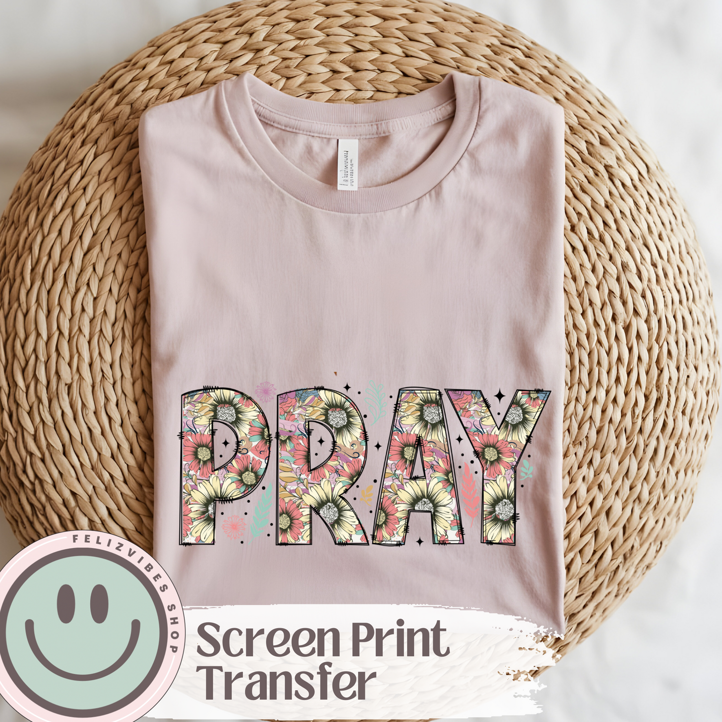 Floral Pray Screen Print