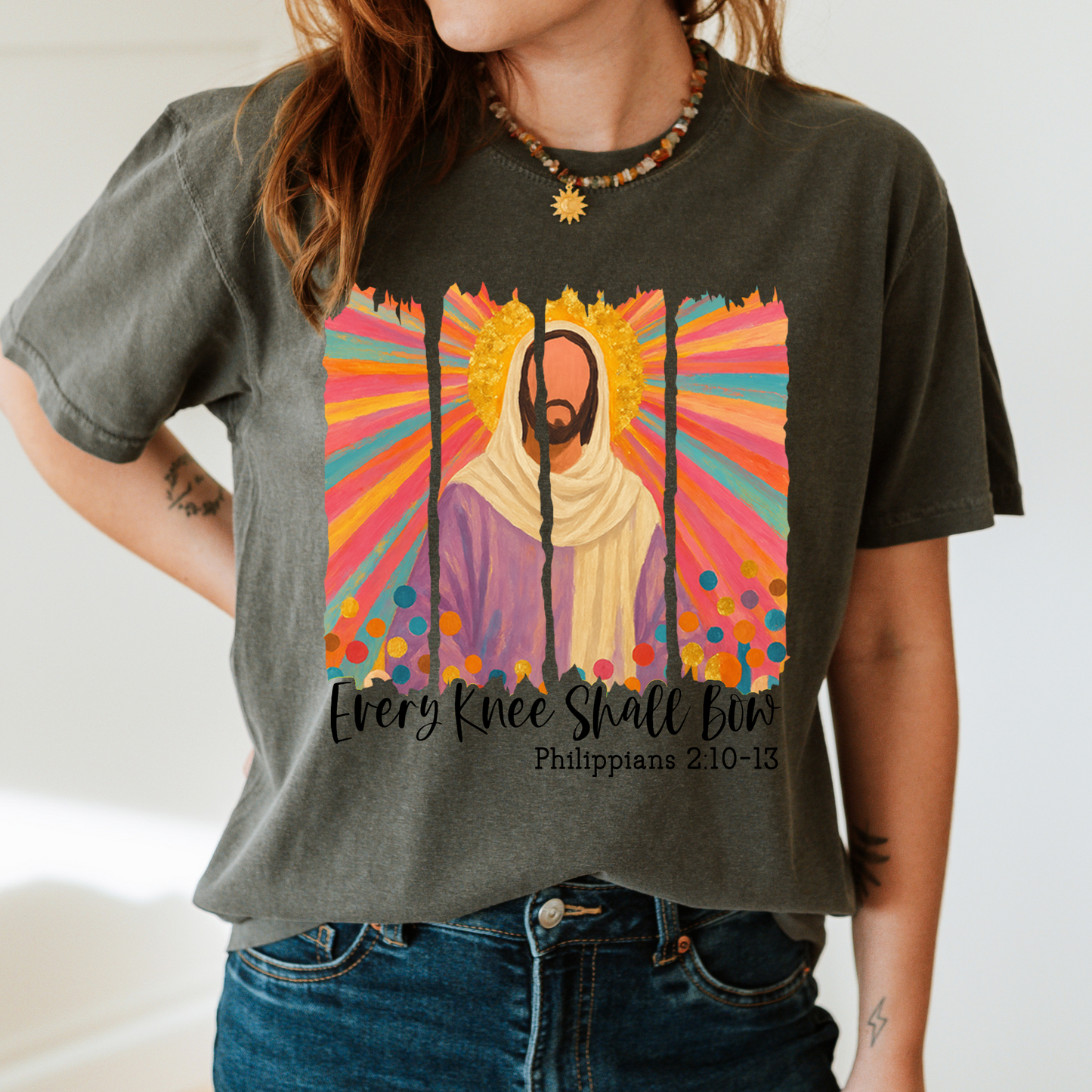 Knee Shall Bow DTF Print