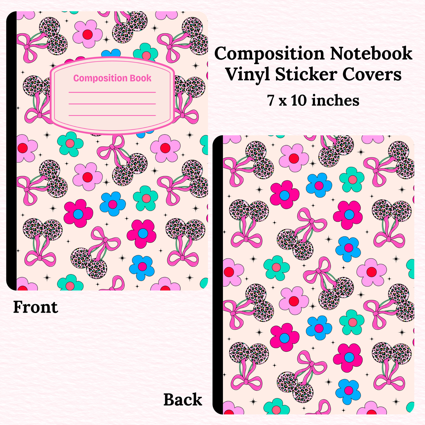 Animal Print Cherries Composition Notebook Vinyl Cover
