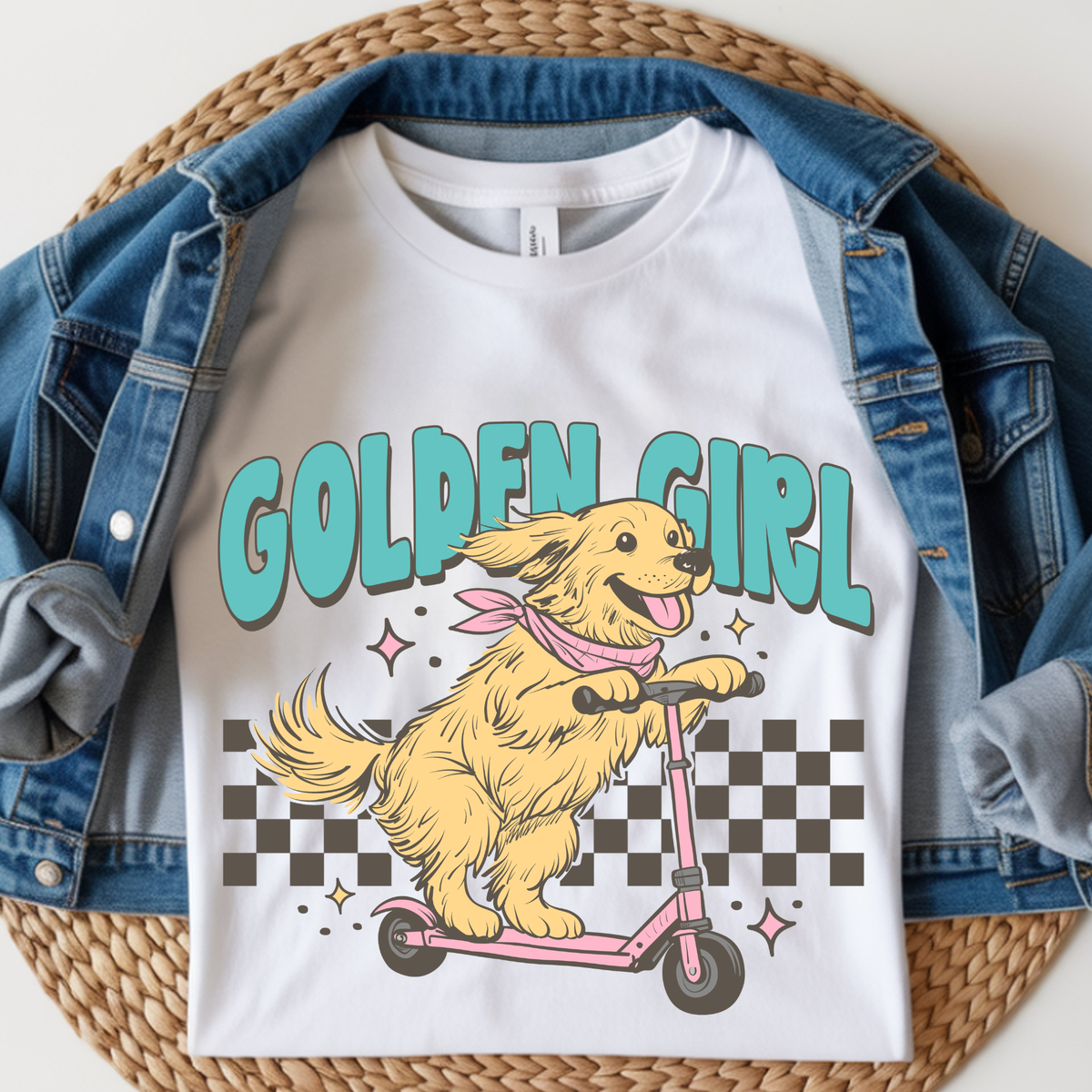 Golden Girl DTF Print