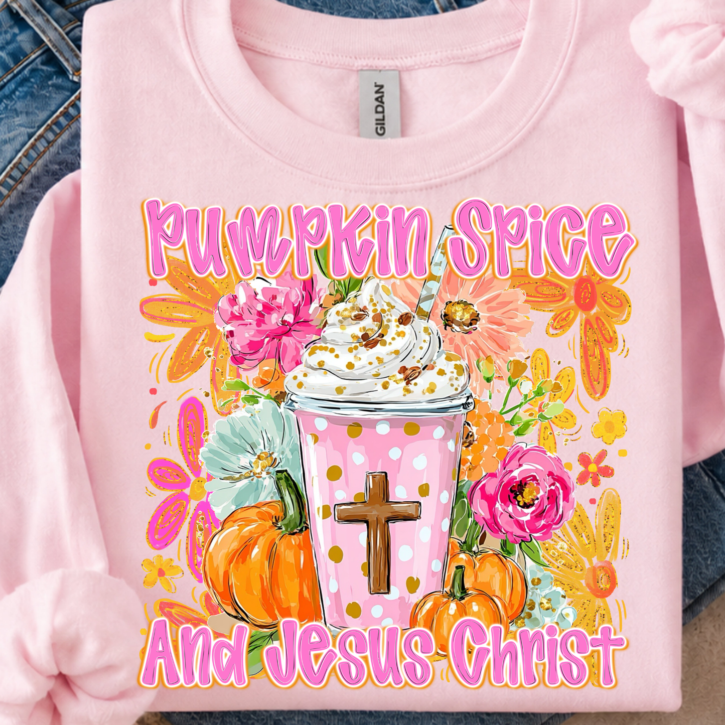 Pumpkin Spice Jesus Christ DTF Print