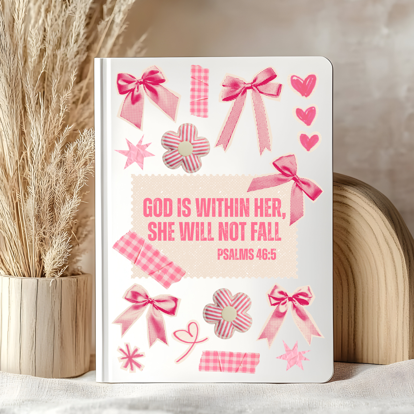 God is Within Her Notebook Decal