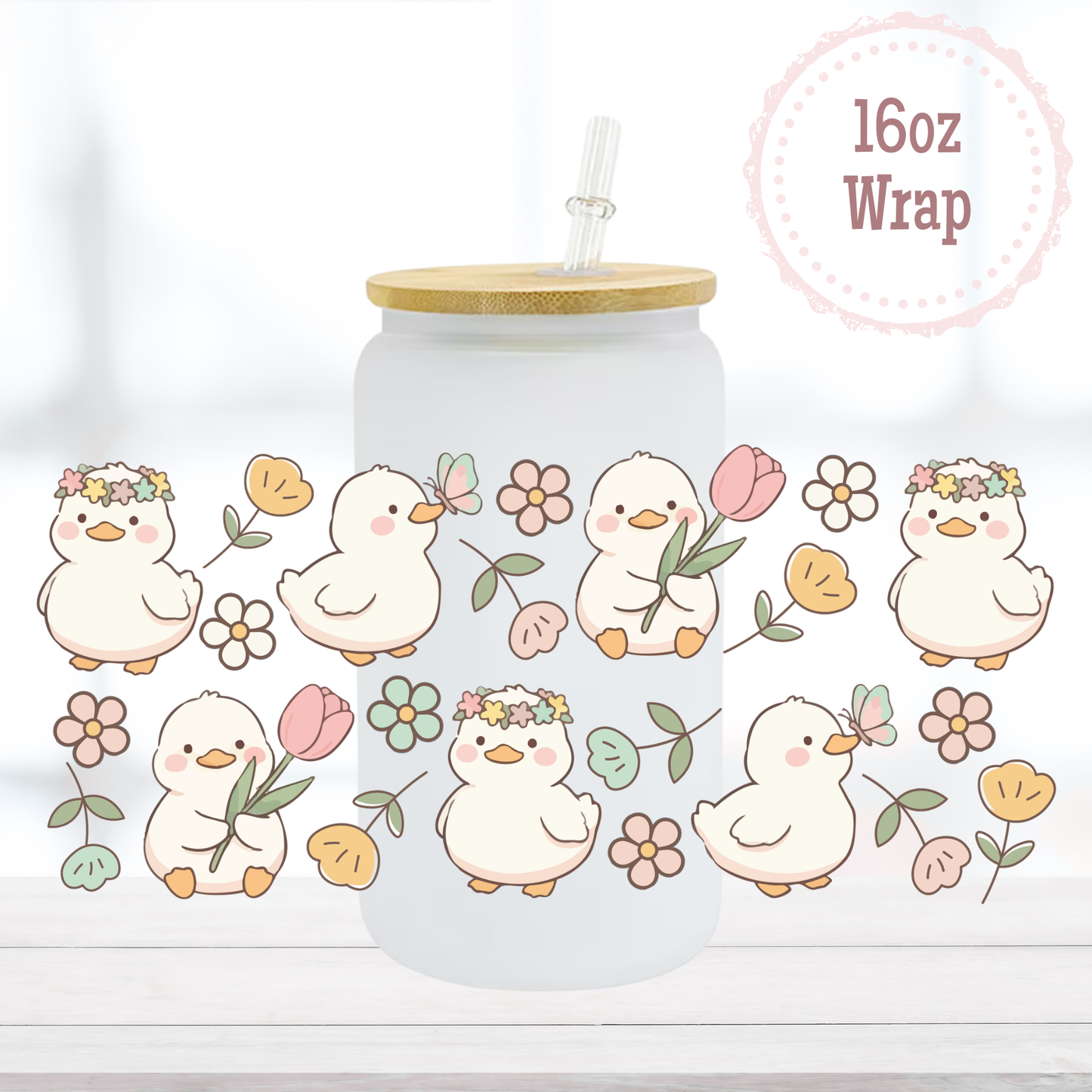 Cute Geese 16oz UVDTF Cup Wrap