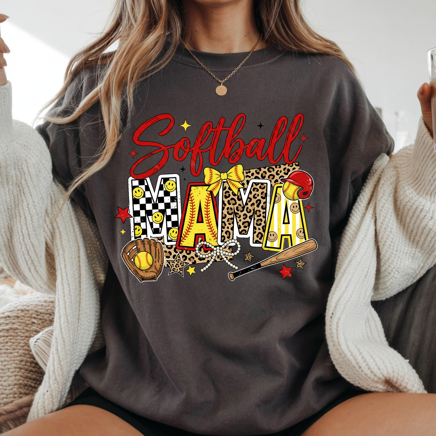 Softball Mama DTF Print