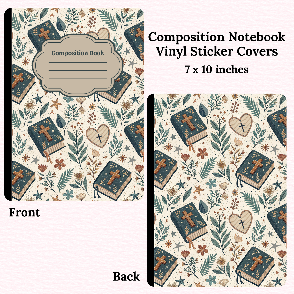 Bibles Boho Composition Notebook Vinyl Cover