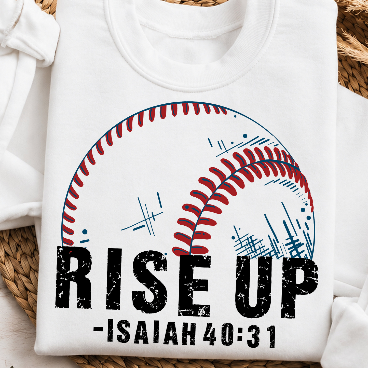 Rise Up Baseball DTF Print