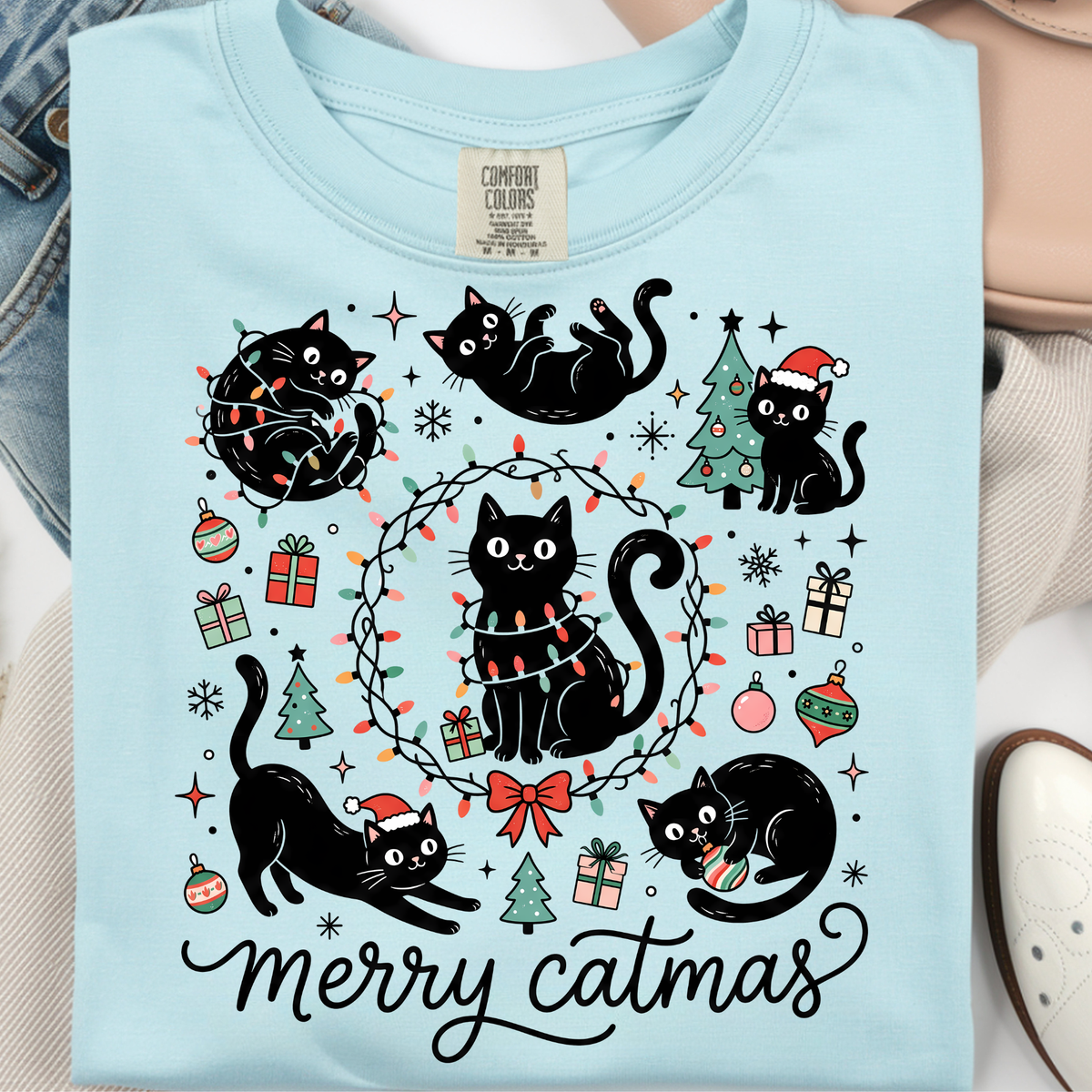 Merry Catmas DTF Print