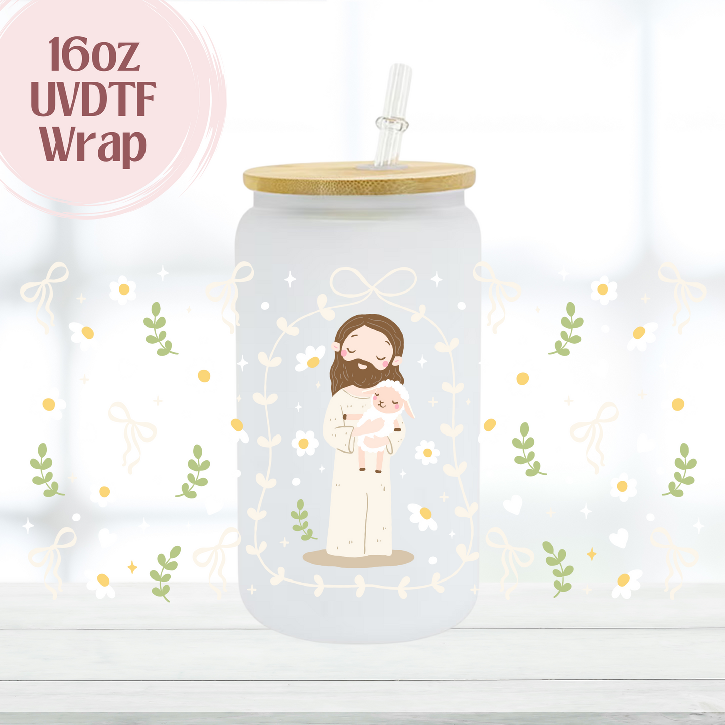 Jesus & The Lamb 16oz UVDTF Cup Wrap