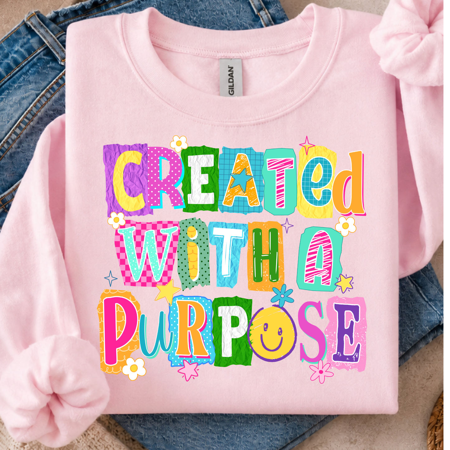 Created with a Purpose DTF Print Adult & Kids
