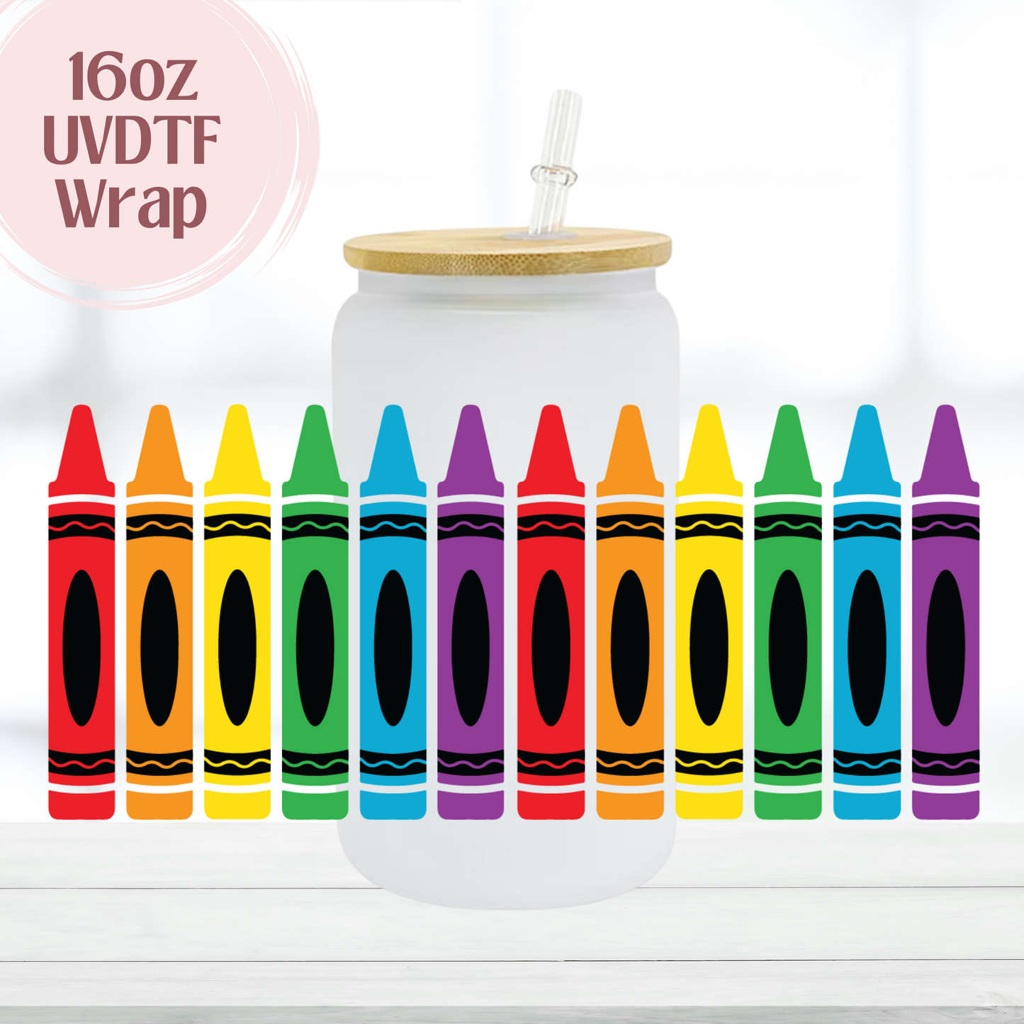 Crayons 16oz UVDTF Cup Wrap