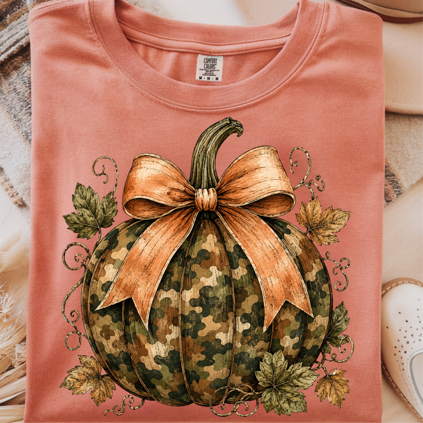 Camo Pumpkin DTF Print