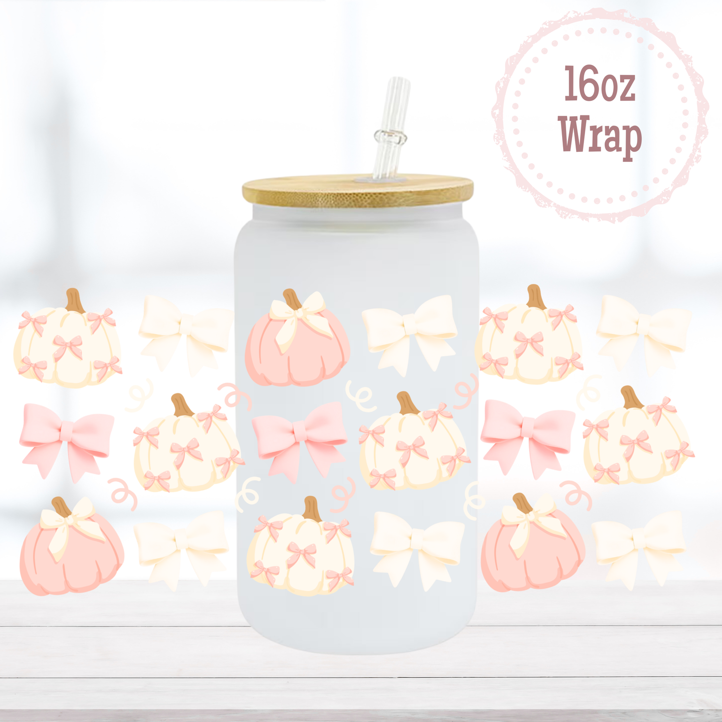 Coquette Pumpkins 16oz UVDTF Cup Wrap
