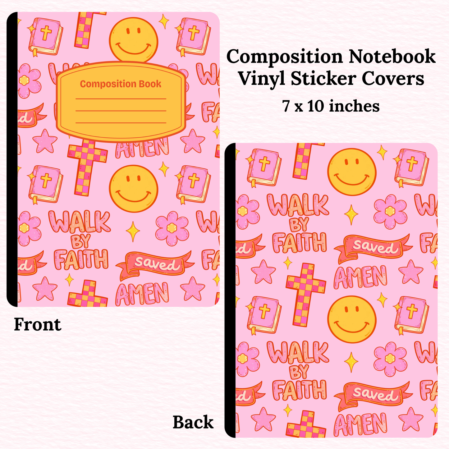 Walk by Faith Composition Notebook Vinyl Cover