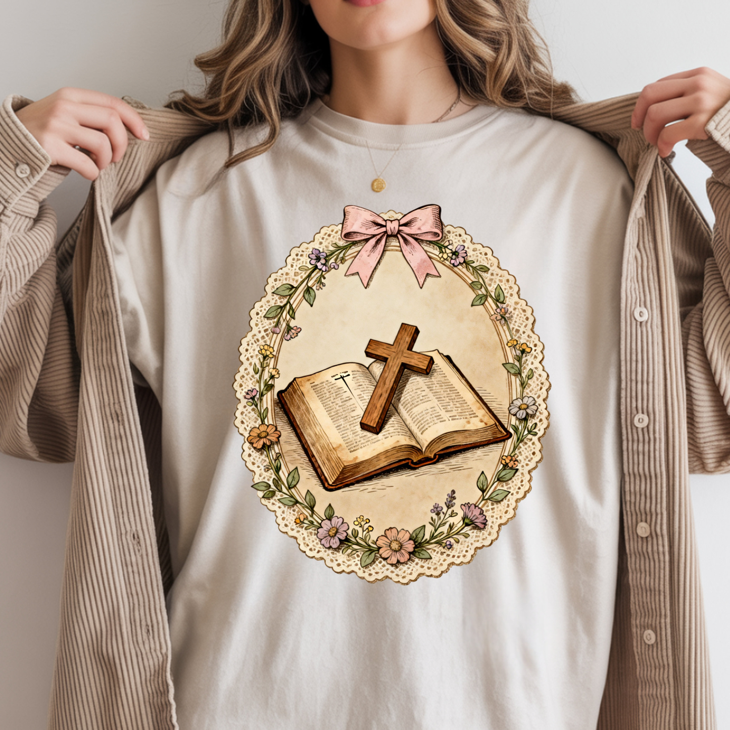 Vintage Cross DTF Print