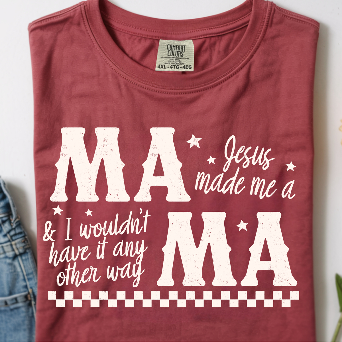 Jesus Made Her a Mama DTF Transfer