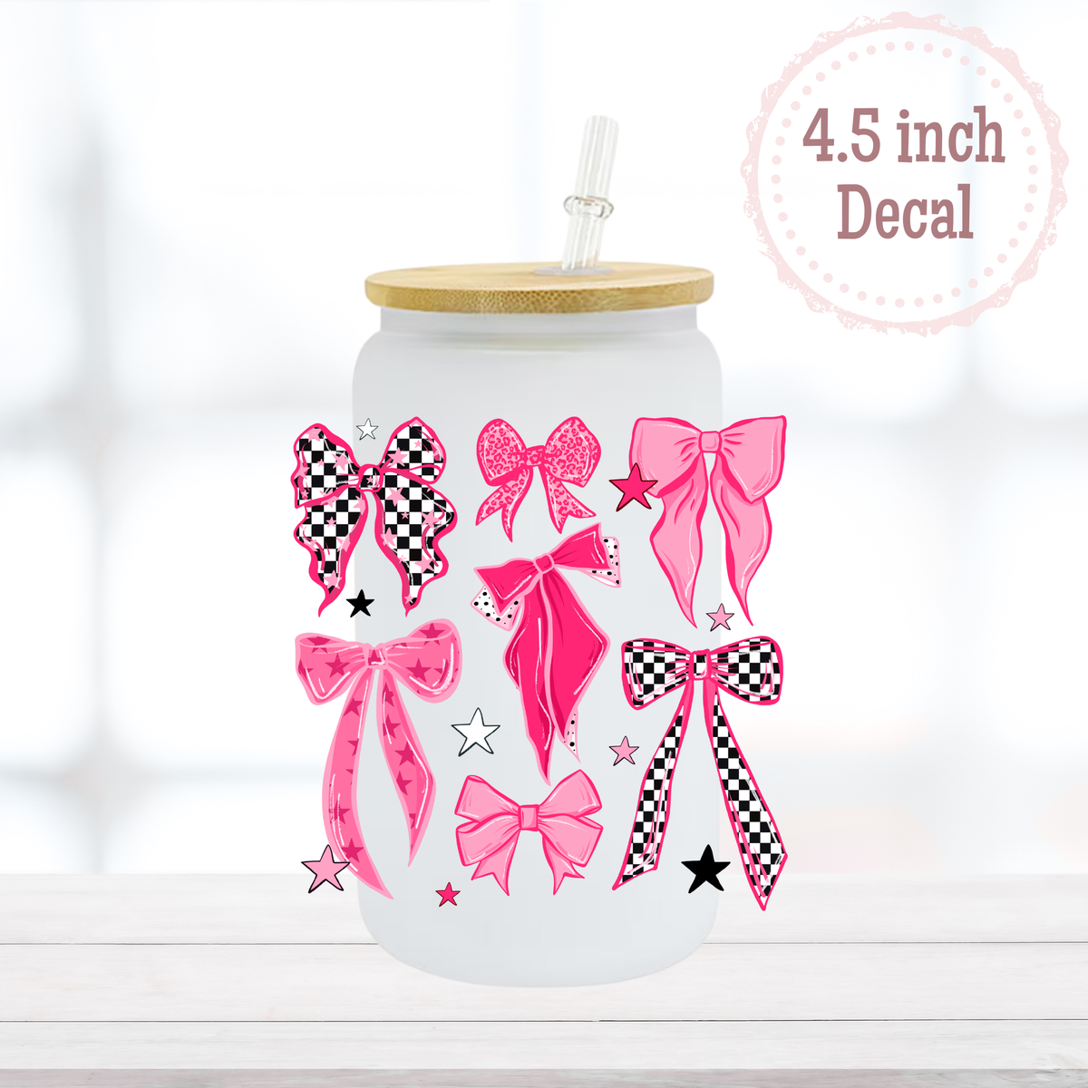 Pink Bows UVDTF Decal