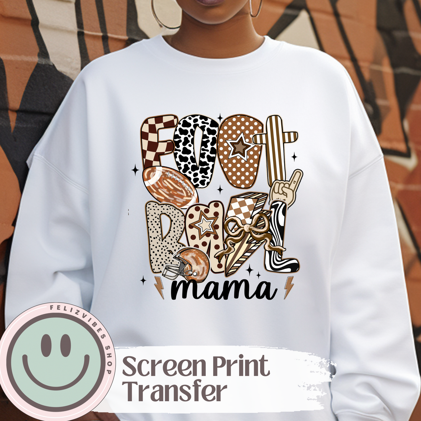 Football Mama Screen Print