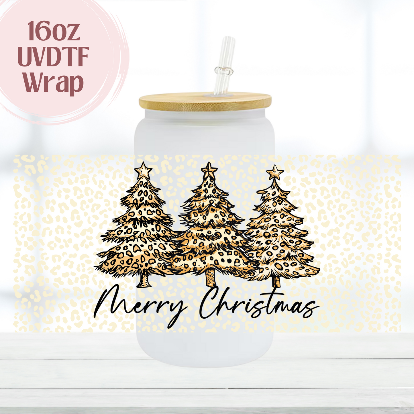 Animal Prints Trees 16oz UVDTF Cup Wrap