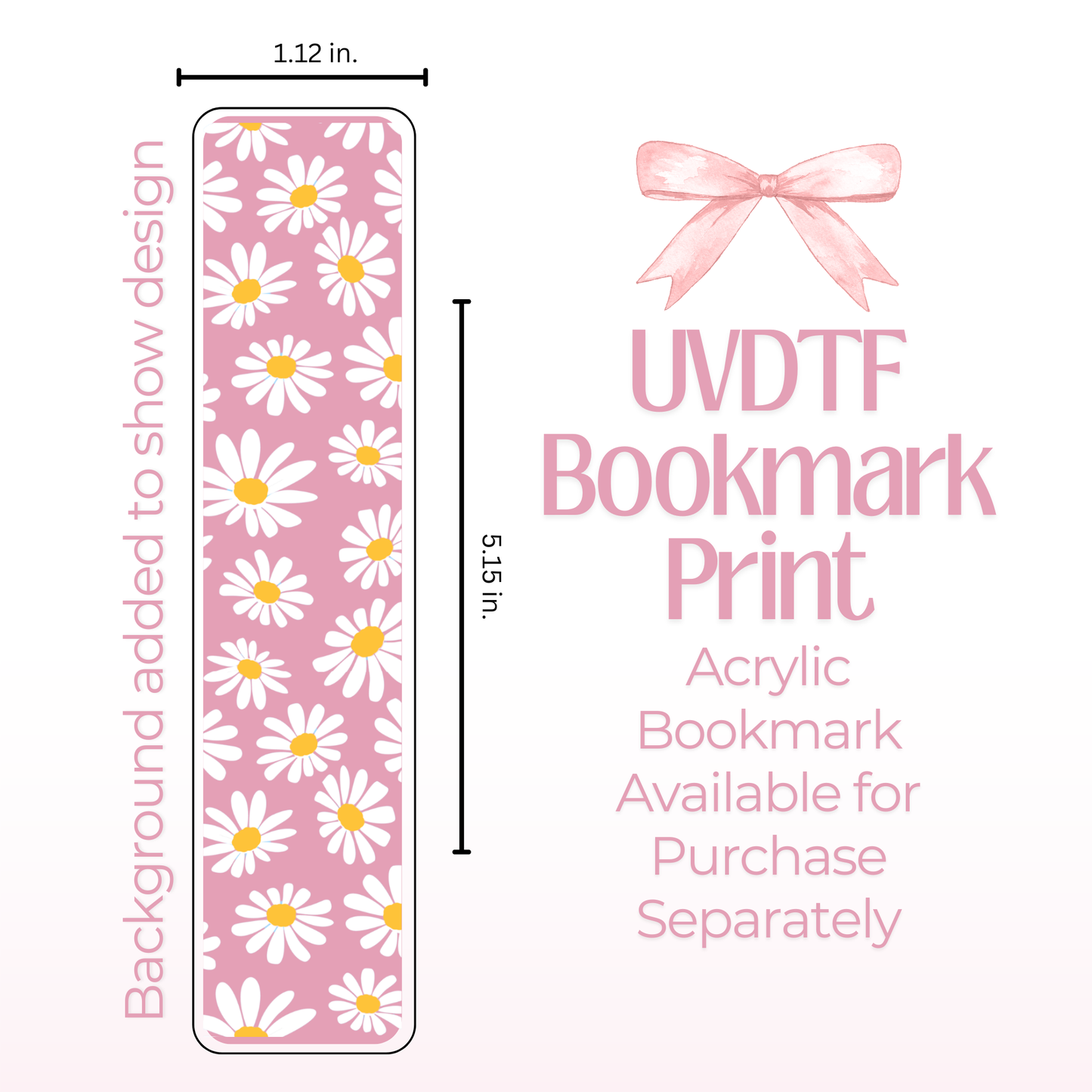 Daisies Double Sided Bookmark