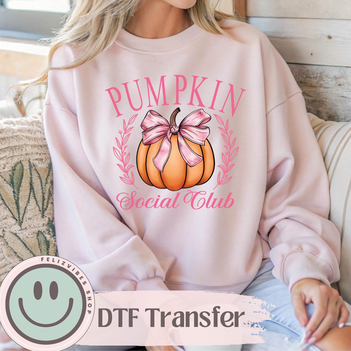 Coquette Pumpkin DTF Print