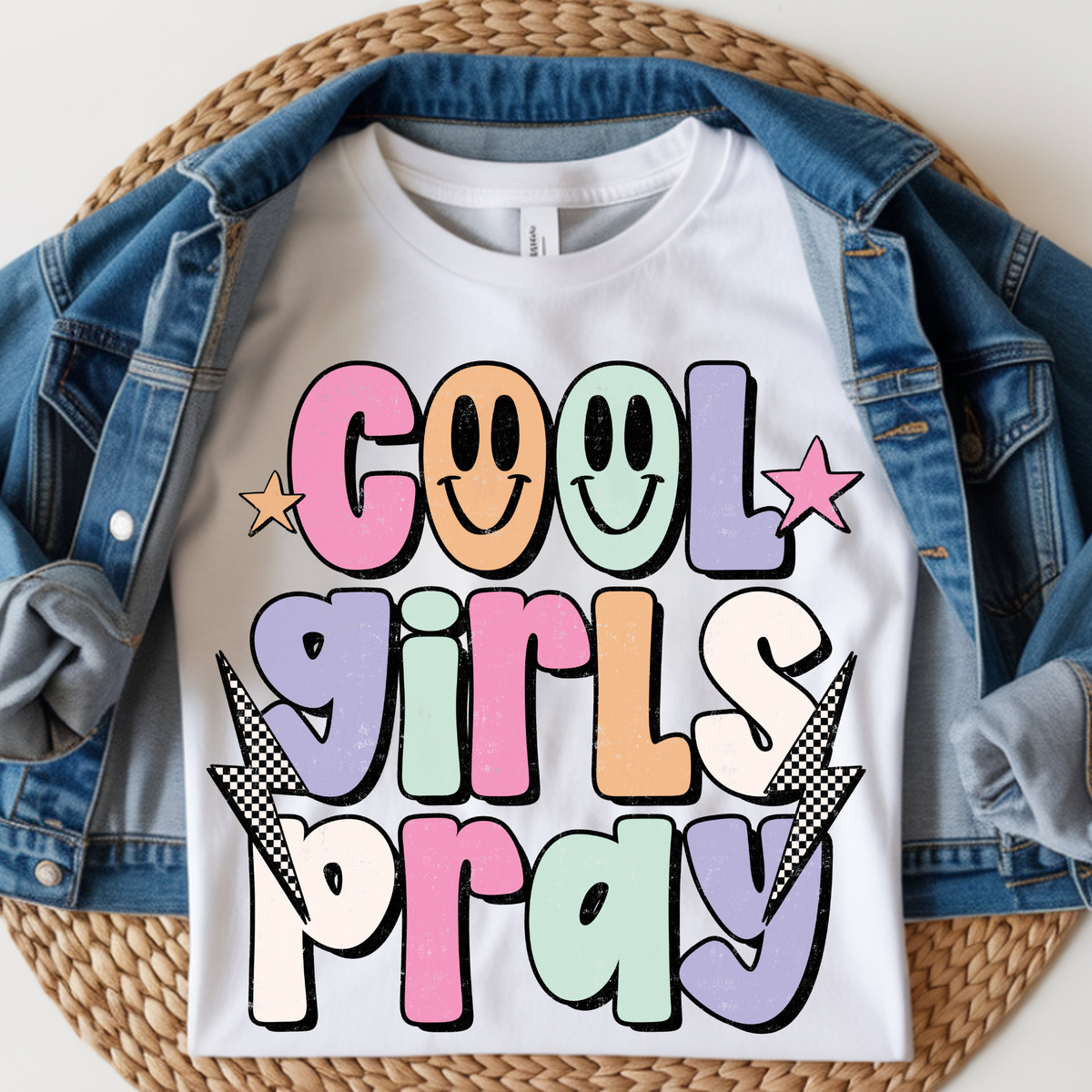 Cool Girls Pray Kids DTF Print