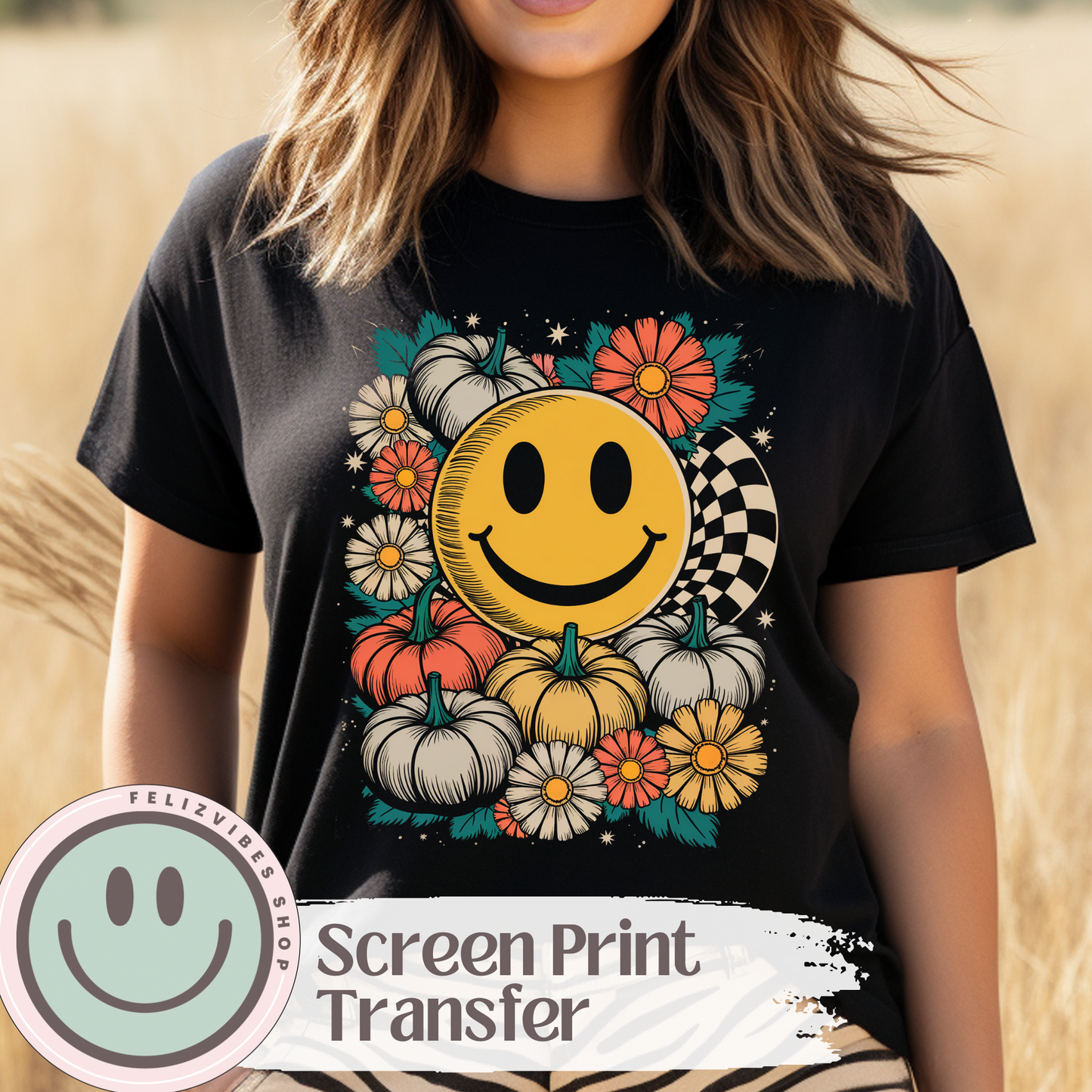 Fall Smiley Screen Print
