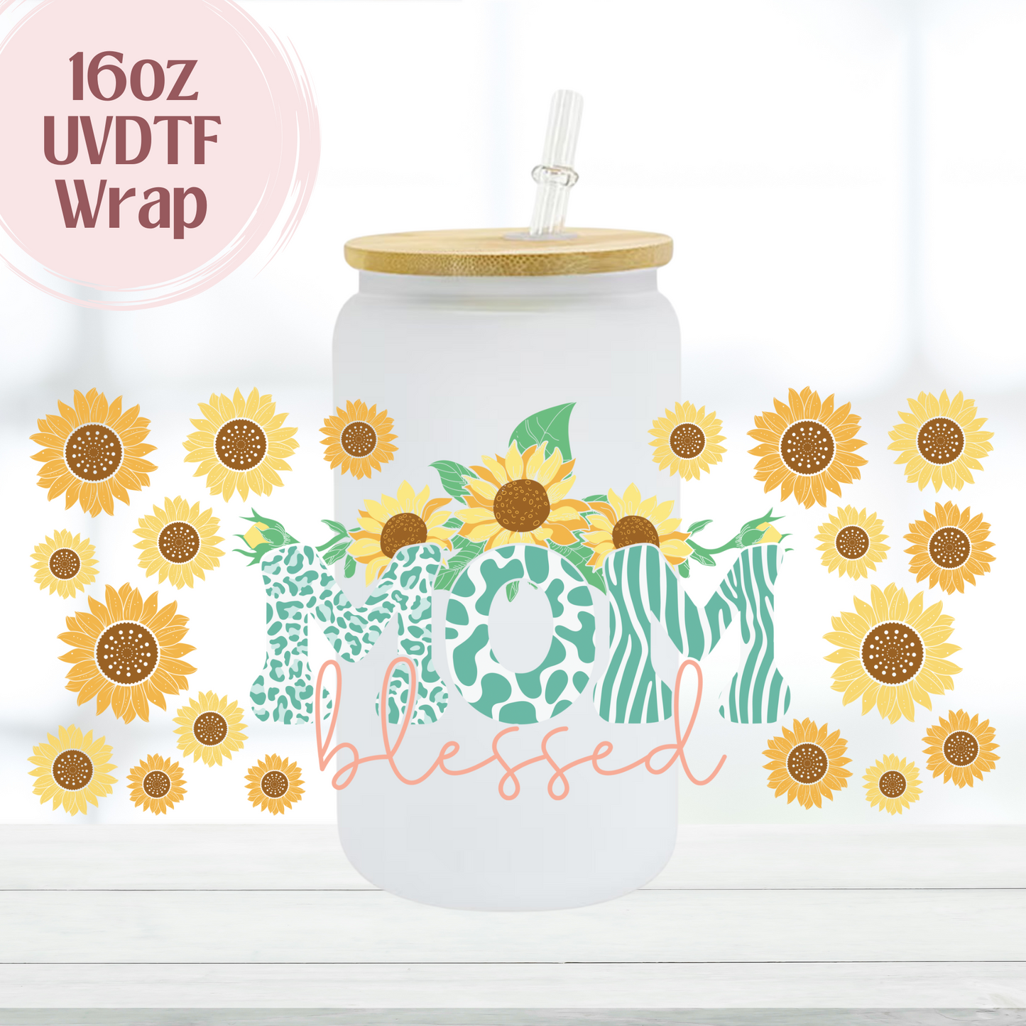 Blessed Mom 16oz UVDTF Cup Wrap