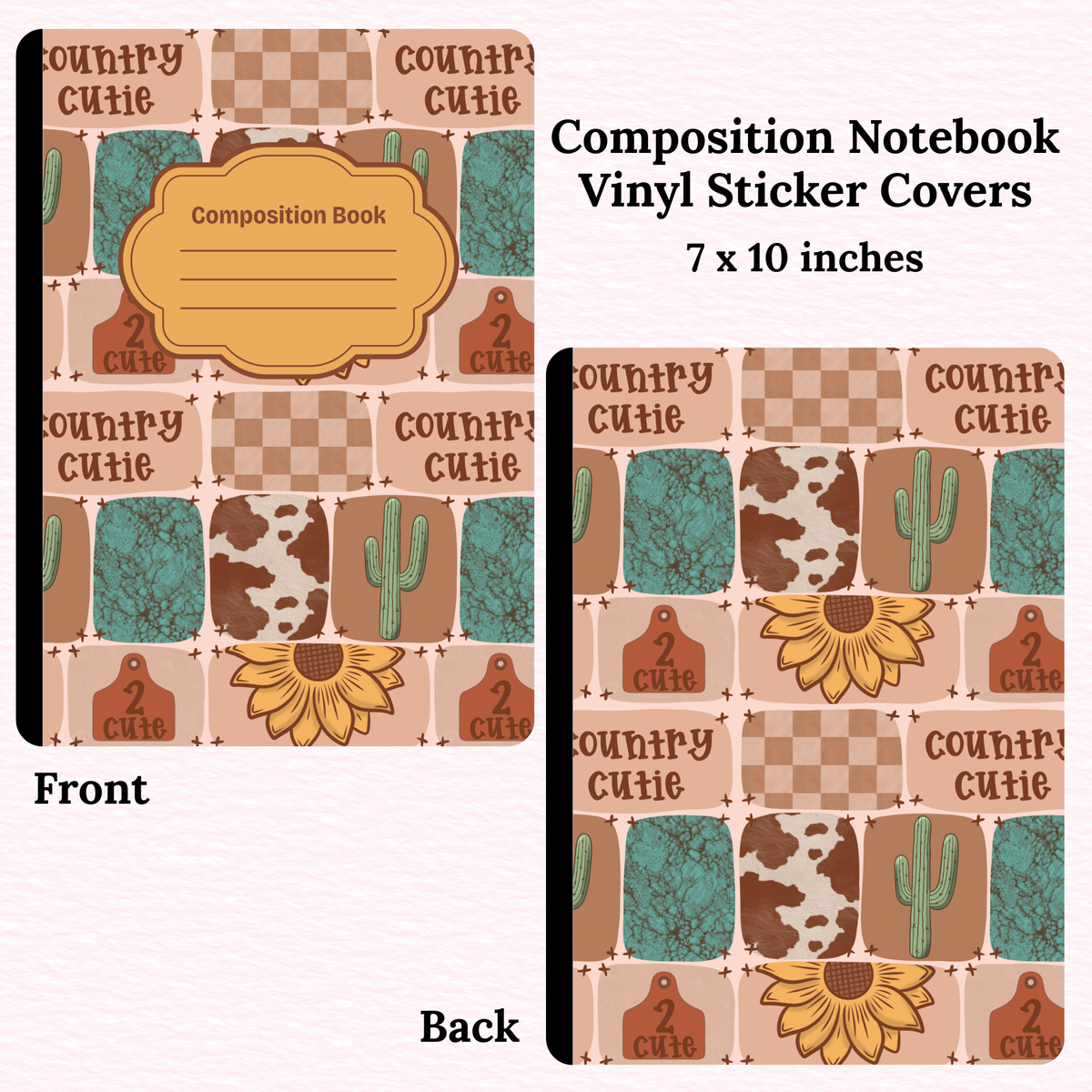 Country Cutie Composition Notebook Vinyl Cover