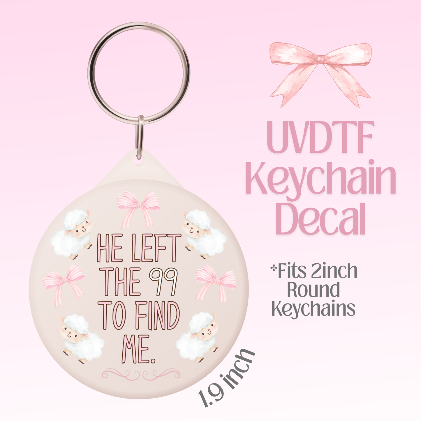 Left the 99 Round Keychain Decal