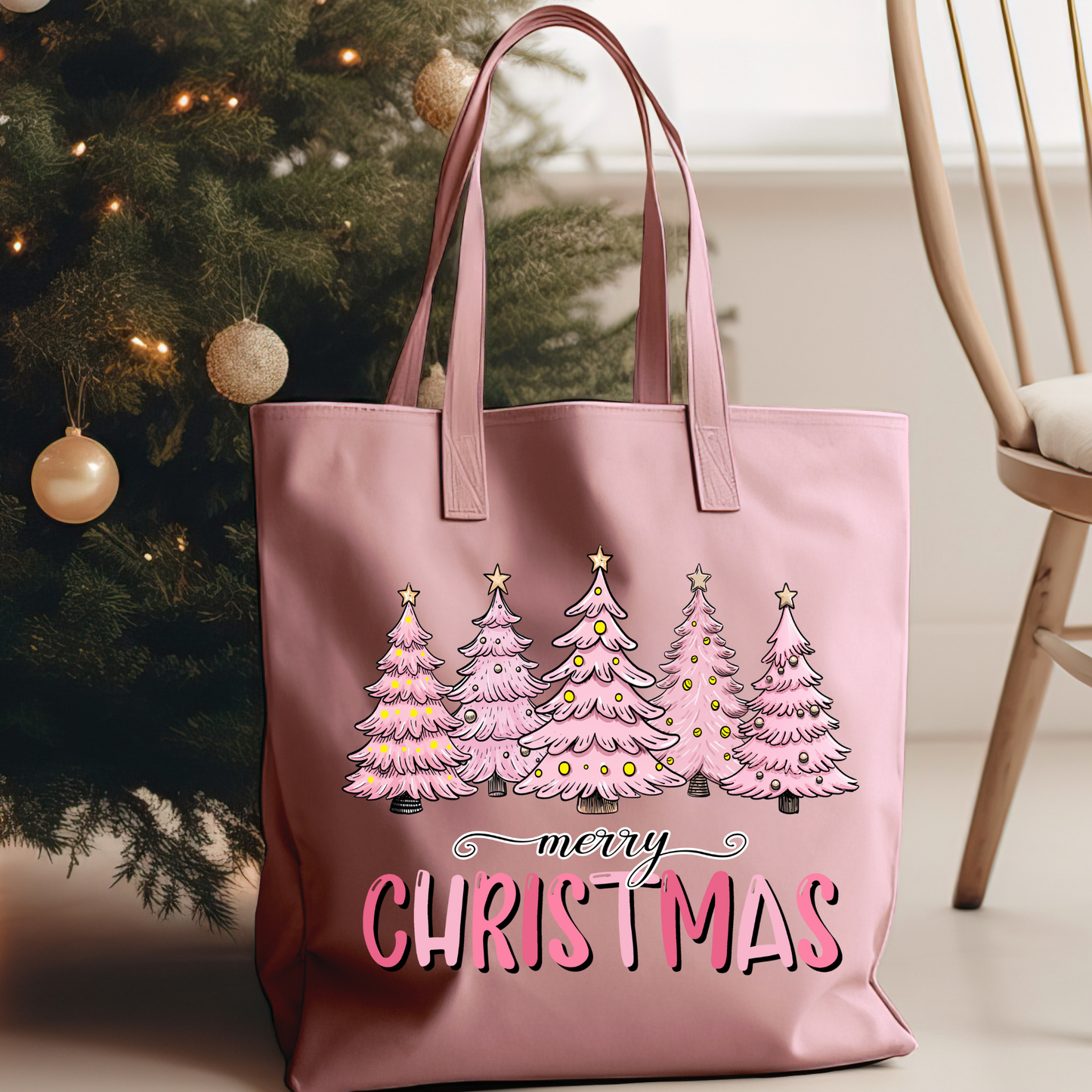 Pink Trees DTF Print