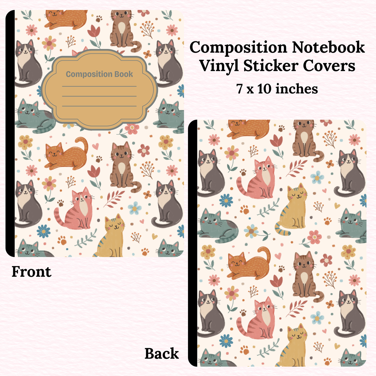 Cats Composition Notebook Vinyl Cover