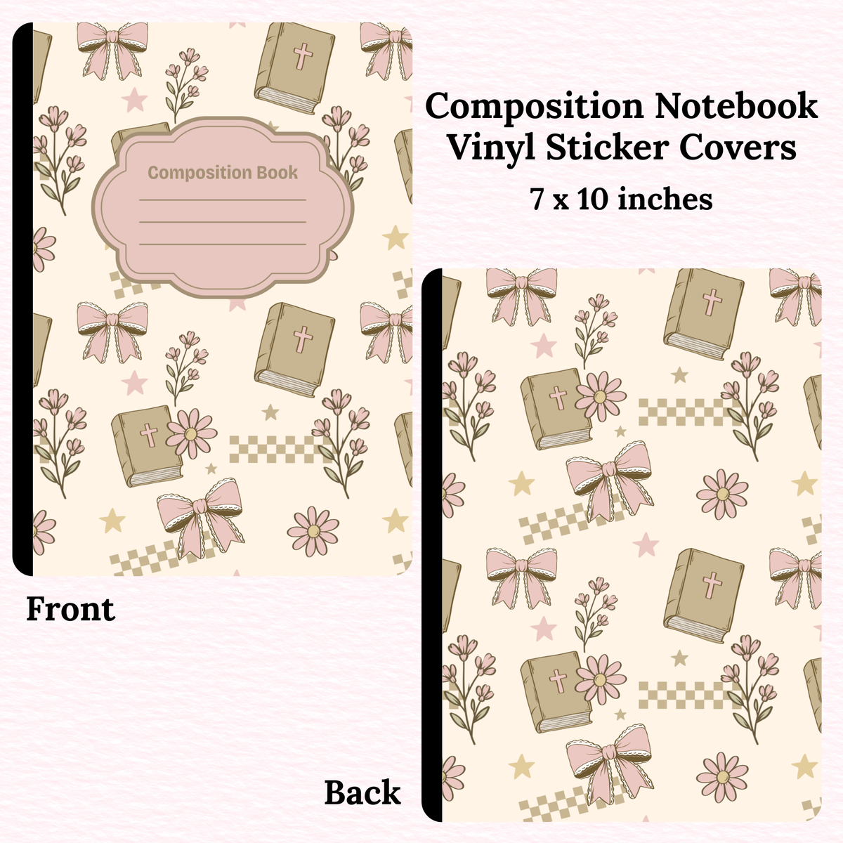 Bible Floral Composition Notebook Vinyl Cover